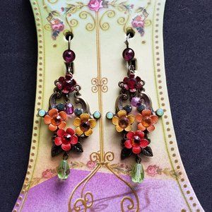 Orly Zeelon Earrings - Flowers & Beads